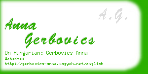 anna gerbovics business card